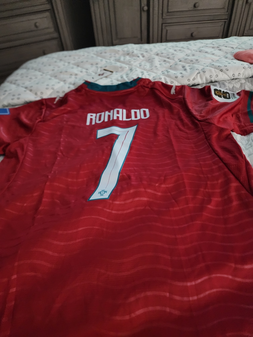 adidas Men’s Ronaldo #7 Red Soccer Jersey